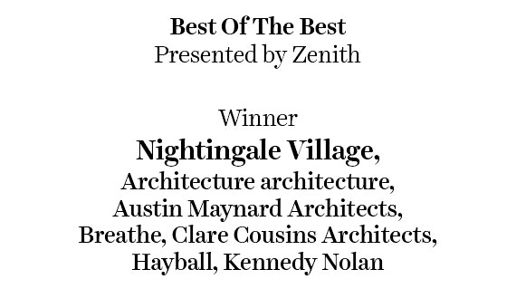Best of the Best Winner 2023 - Nightingale Village | Architecture architecture, Austin Maynard Architects, Breathe, Clare Cousins Architects, Hayball, Kennedy Nolan | Australia